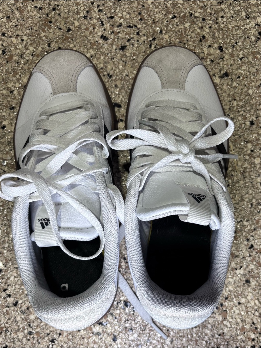 adidas White and Light Gray Low-Top Sneakers